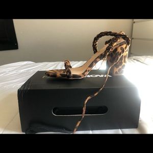 Leopard mini heels